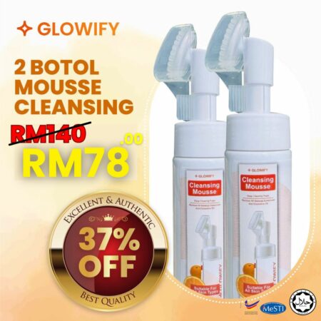 2 Botol Glowify Mousse Cleanser